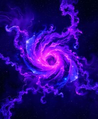 Wall Mural - Cosmic Swirl: Vibrant Galactic Structure in Deep Space