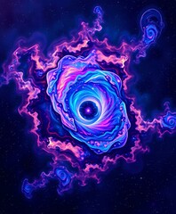 Wall Mural - Cosmic Vortex: Swirling Galactic Structure in Deep Space