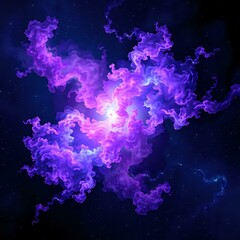 Wall Mural - Galactic Oasis: Vibrant Nebula in a Cosmic Sea