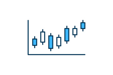 Poster - chart icon. Icon related to graph and seo . suitable for web site, app, user interfaces, printable etc. flat line icon style. simple vector design editable