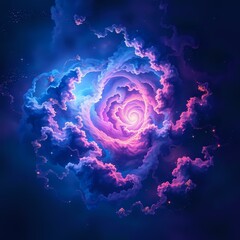 Wall Mural - cosmic odyssey: vibrant galactic swirls in deep space