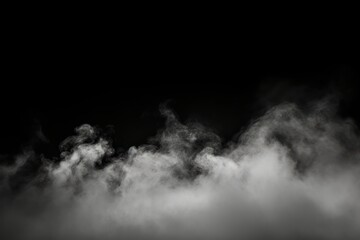 Wall Mural - Isolated smoke effect, black background