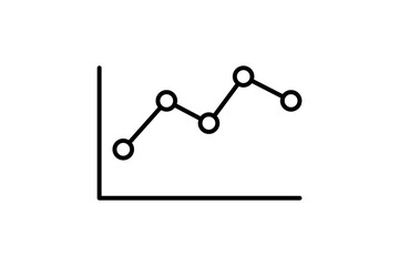 Poster - bar chart icon vector. Icon related to graph and seo . suitable for web site, app, user interfaces, printable etc. line icon style. simple vector design editable