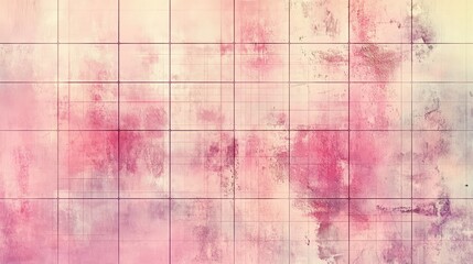 Poster - Soft Pink and Cream Abstract Background with Subtle Texture and Grid Pattern for Modern Design, Art Projects, and Creative Applications