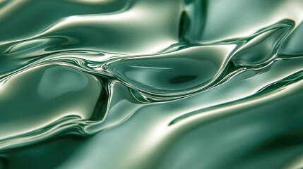 Poster - Abstract Water Surface with Subtle Green Hues and Fluid Motion, Creating a Sense of Calmness and Tranquility, Ideal for Use in Graphic Design and Artistic Projects