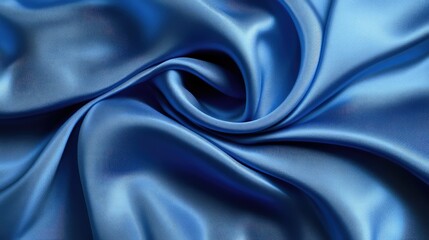 Poster - Elegant Soft Blue Satin Fabric Texture with Smooth Draping and Subtle Luster, Ideal for Fashion and Textile Design Backgrounds and High-End Product Photography