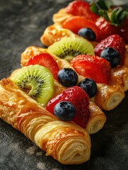 Wall Mural - Fruit Pastry Close Up