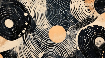 Poster - Abstract art featuring swirling patterns and smooth lines in contrasting colors, evoking a sense of movement and dynamism in a modern design context