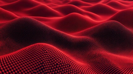 Red dotted wave pattern background for graphic design, wallpaper, or website