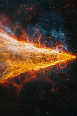 Wall Mural - orange-yellow space object