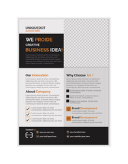Wall Mural - professional business flyer template for marketing & promotion corporate events, clean & elegant , d