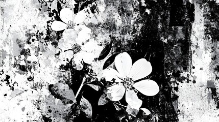 Leinwandbilder - Mysterious and ethereal white blossoms against a soft natural background with a serene calming atmosphere  The delicate petals and foliage create a captivating timeless floral design