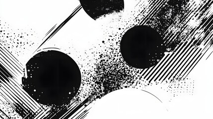 Fototapete - Visually captivating monochrome abstract backdrop featuring a bold dynamic composition of geometric shapes lines and contrasting textures  This modern minimalist design creates a striking