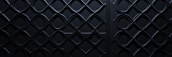 Poster - Intricate black geometric design on a matte surface for modern decor ideas