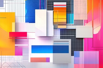 Poster - Graphic layouts showcase vibrant designs for advertising campaigns to attract attention