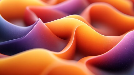 Poster - Abstract Colorful Waves Background with Orange Purple and Pink Gradient Hues