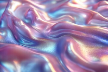 Poster - Holographic texture with pearlescent iridescence creates artistic visual depth