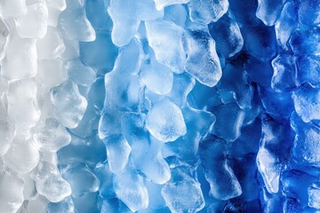 Poster - Textures of ice featuring blue and transparent shades in cool arrangement