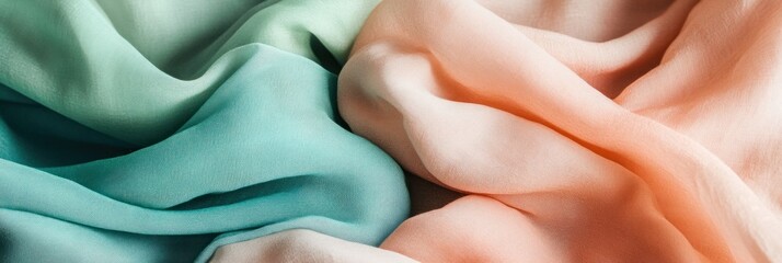Poster - Subtle Hues: A Textured Study of Pastel Fabrics