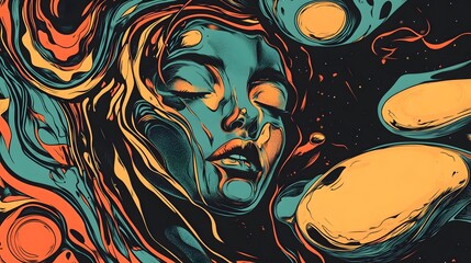 Leinwandbilder - Surreal and Psychedelic Digital Art Depicting a Captivating Ethereal Realm of the Imagination
