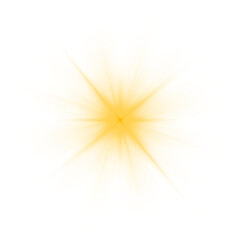 Wall Mural - transparent yellow sunlight special lens flash light effect. sun light with glare. golden flash png.