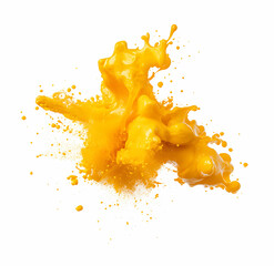 Poster - Dynamic Yellow Paint Splash, Abstract Art