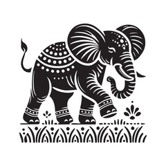  Powerful Elephant Head Silhouette Design
