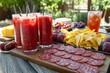 © Angelina - Vibrant spread at the charcuterie buffet includes cheese, fruits, crackers, and cured meats