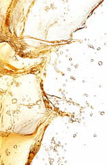 Poster - golden liquid splash: abstract art photography