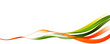 © Aka - India Independence Day Banner Abstract Orange White Green Flowing Waves Design