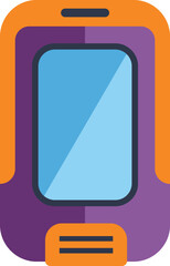 Poster - modern smartphone is displaying a blank screen, perfect for showcasing a new mobile app or website d