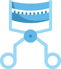 Poster - blue eyelash curler, a beauty tool designed for curling eyelashes before applying mascara