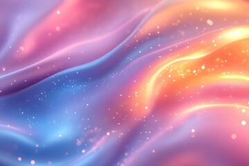 Poster - Colorful abstract waves with shimmering lights create a dreamy atmosphere for artistic expression