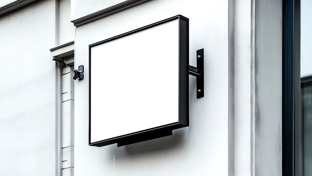 3D rendering of a hanging white 