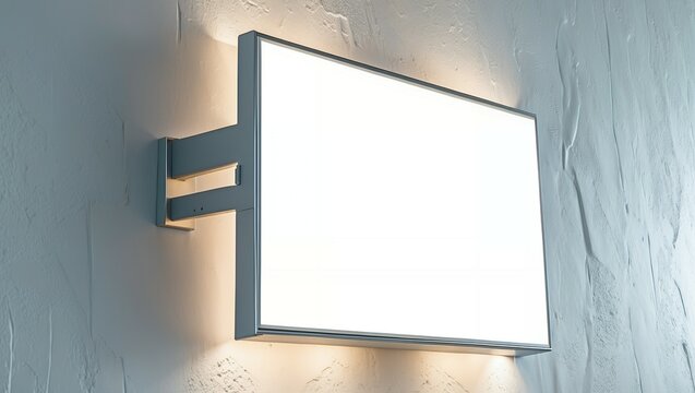 3D rendering of a hanging white 