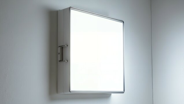 3D rendering of a hanging white 