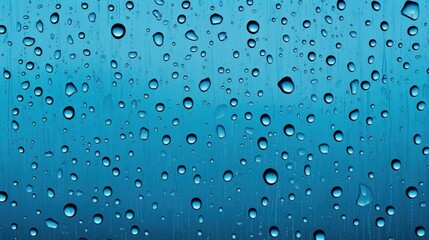 Poster - Dark Silver Rain Drops on Glass Screen with a Smooth Texture and Vibrant Colors Capturing the Essence of a Rainy Day in a Unique Style