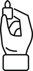 Poster - Close up of a hand holding a lighter, creating a small flame, ideal for concepts related to fire, smoking, or lighting