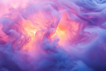 Aufkleber - Colorful hues blend together in a swirling display of abstract art during twilight in a serene environment