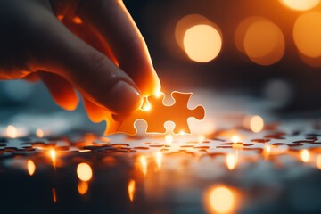 Poster - A clean, geometric icon showing a hand placing a puzzle piece into an empty spot, with subtle arrows indicating replacement