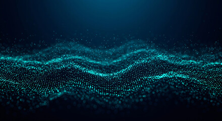 Abstract Blue Particle Wave background