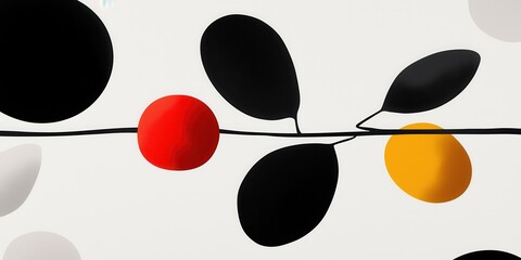 Poster - Nature-inspired patterns modern art abstract design creative space minimalist view botanical concepts