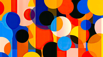 Poster - Colorful Minimalist Design Featuring Overlapping Speech Bubbles on a Subtle Backdrop