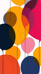 Poster - Brightly Colored Overlapping Speech Bubbles Create a Lively Atmosphere, Inviting Dialogue and Ideas