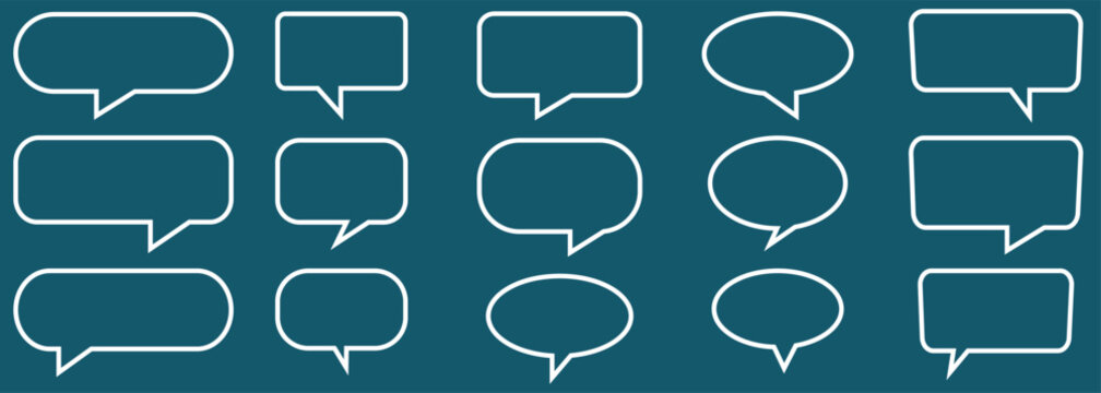 Speech Bubble set. Speech bubble collection. Chat message speech bubble. Speech bubble comic signs.