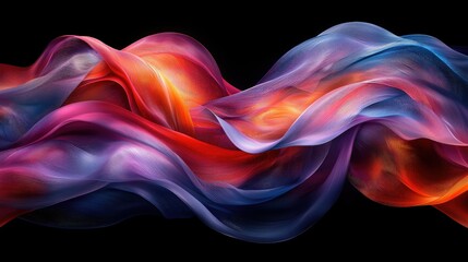 Poster - Abstract Colorful Waves Flowing Dynamically