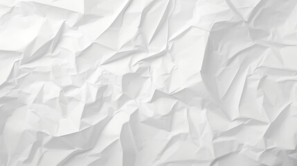 Poster - Seamless White Crumpled Paper Background Texture for Design Projects, Photography, Websites, and Digital Artwork Applications