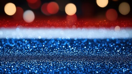 Poster - Vibrant Abstract Background Featuring a Blend of Blue and Red Glitter with Bokeh Effect for Creative Design Projects