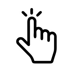 Leinwandbilder - Interactive Hand Cursor Click Vector Icon for Navigation and User Interaction