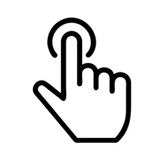 Leinwandbilder - Interactive Hand Cursor Click Vector Icon for Navigation and User Interaction